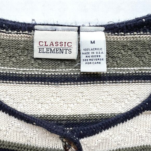 Vintage USA Made Textured Cardigan Sweater Classic Elements Granny Teacher Knit - Picture 2 of 10